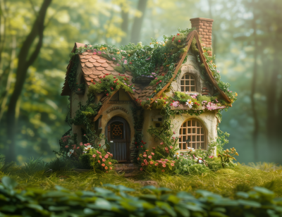 Whimsical Cottage in Forest