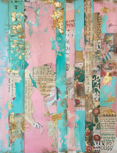 Torn Paper Junk Journal Collage