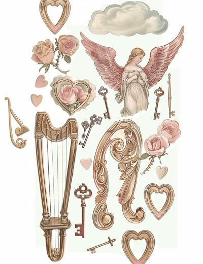 Angel Core Ephemera Collage