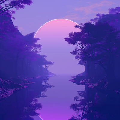 Purple Renaissance Futuristic Forest