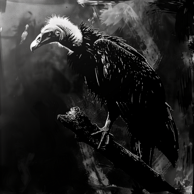 Ghost Vulture in Manga Style