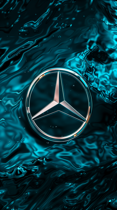 Abstract Background with Mercedes AMG Petronas F1 Logo