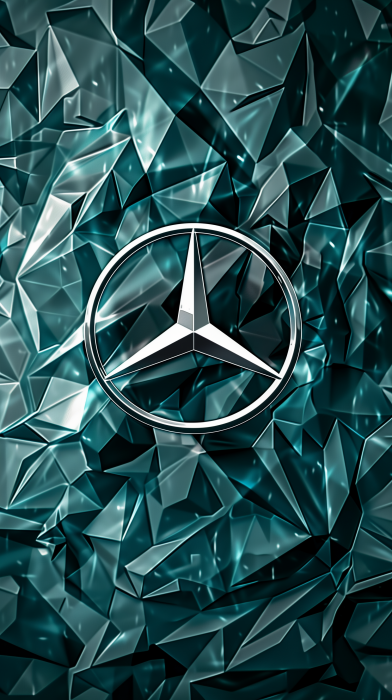 Abstract Background with Mercedes AMG Petronas F1 Logo
