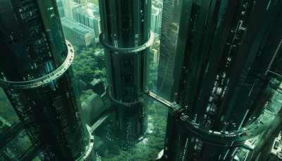 Stylish Sci-fi Cityscape