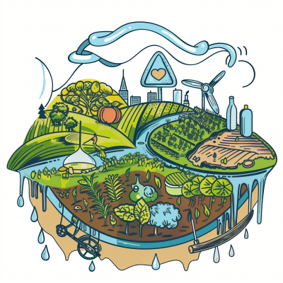 Sustainable Water Cycle Illustration
