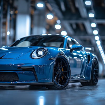 Custom Porsche 911 GT3 in Modern Garage