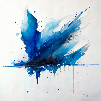 Abstract Blue Painting