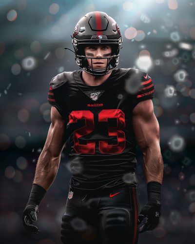 Hyperrealistic Football Player in Epic Nike Vapor Jersey