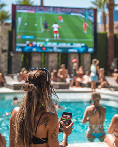 Pool Party Soccer Viewing