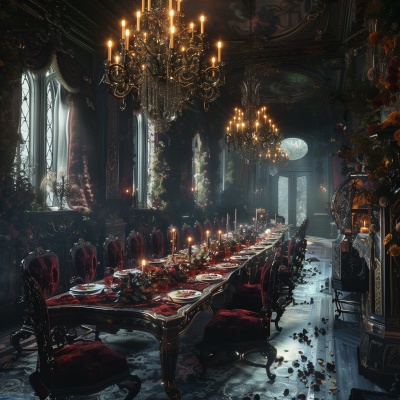 Gothic Rich Manor’s Dining Room