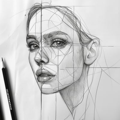 Pencil Sketch of a Woman