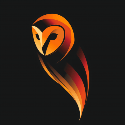 Minimalist Barn Owl Vector Logo