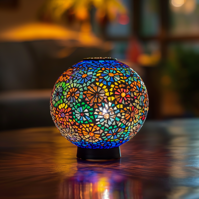 Handcrafted Moroccan Glass Lamp