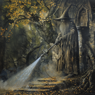 Treebeard Cleaning Pathway to Isengard