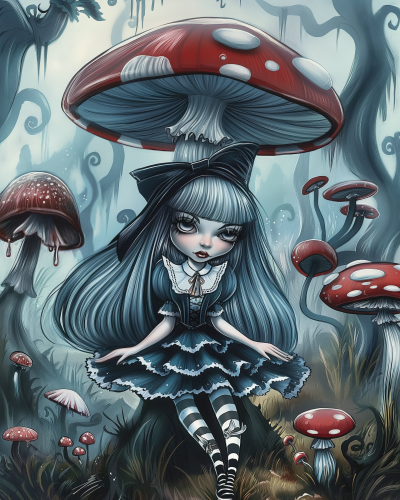 Goth Alice in Wonderland