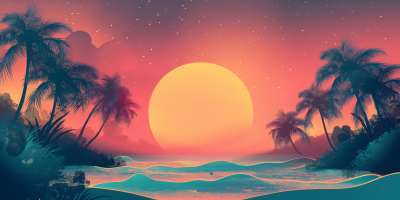 Beach Glamour Party Background