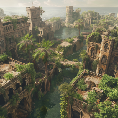Abandoned Ancient City Overgrown by Nature