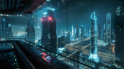 Sci-fi Cityscape at Night