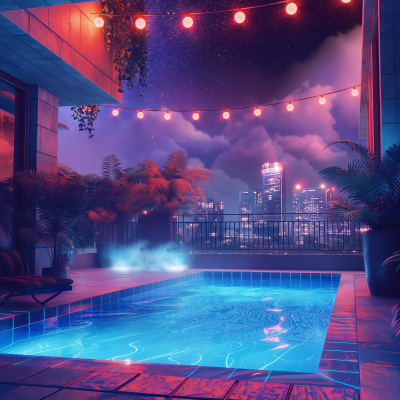 Rooftop Pool Party Graphic