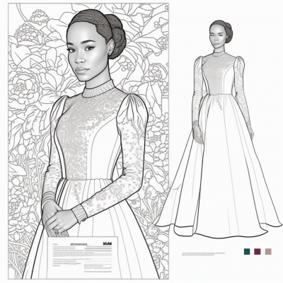 African American Woman Coloring Page