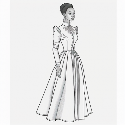 African American Woman Coloring Page
