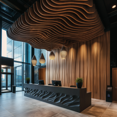 Hotel Entry with Acoustic Boards