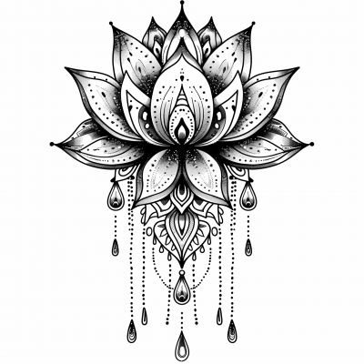 Lotus Flower Ornamental Illustration