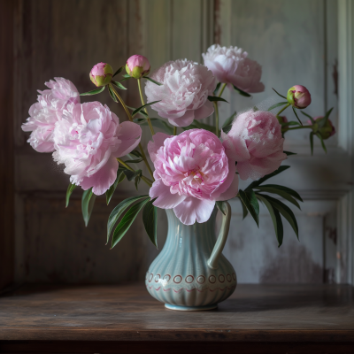 Peonies in Beautiful Vase