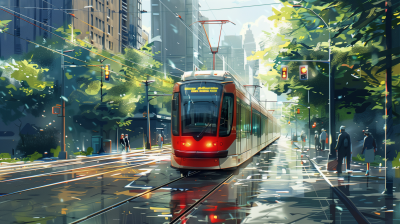 Animation Cell of Toronto Streetcar