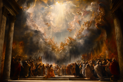 Dramatic Biblical Oil Painting