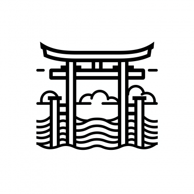 Minimalist Torii Gate Logo