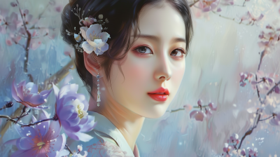 Beautiful Korean woman portrait