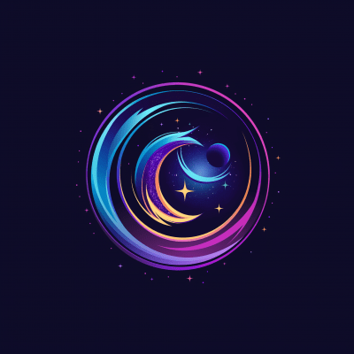 Cosmic Anime Logo in HD Circle Layout