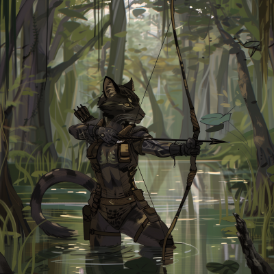 Tabaxi Cat in Swamp