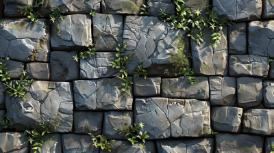 Stylized Ghibli Stone Wall Texture