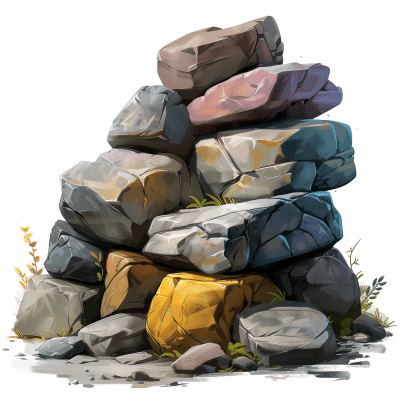 Stylized Pile of Stones