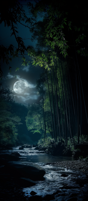 Moonlit Bamboo Forest