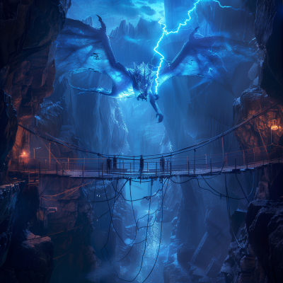 Fantasy Adventure in Lowlit Cavern