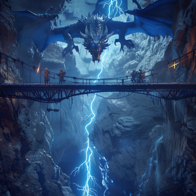 Fantasy Adventure in a Dark Cavern