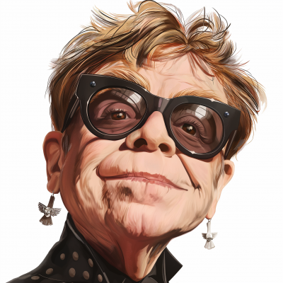 Elton John Bobblehead Portrait