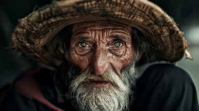 Old Homeless Man’s Face