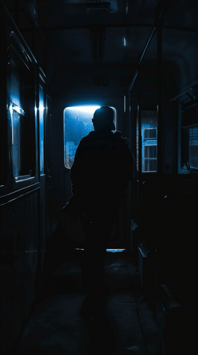 Traveling by Train at Night