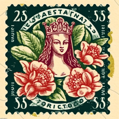 Vintage Postal Stamps Collage
