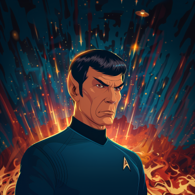 Animated Portrait of Mr. Spock