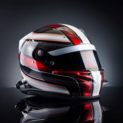 Contemporary Motorsport Helmet Studio Photograph
