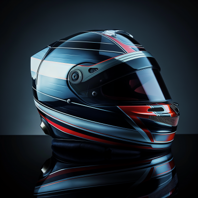 Contemporary Motorsport Helmet Studio Photograph