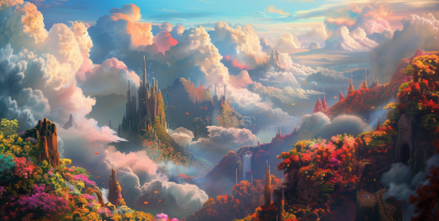 Colorful City of Clouds