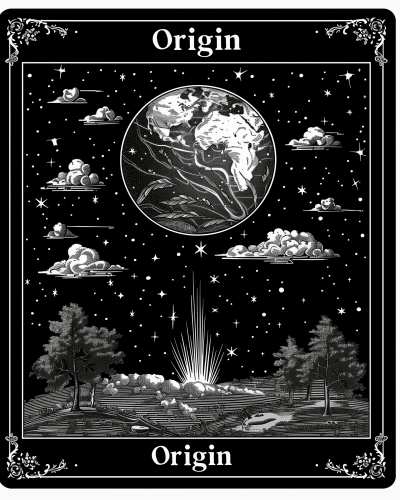 Earth Tarot Card Line Art