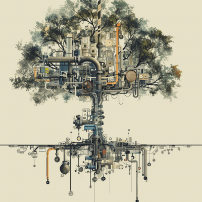 Abstract Industrial Tree