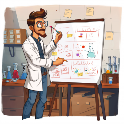 Scientist making experiment